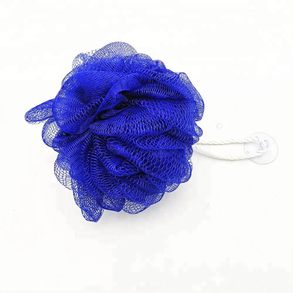 Hotselling Colorful mesh showersponge bath  ball loofah bath sponge with suction cup