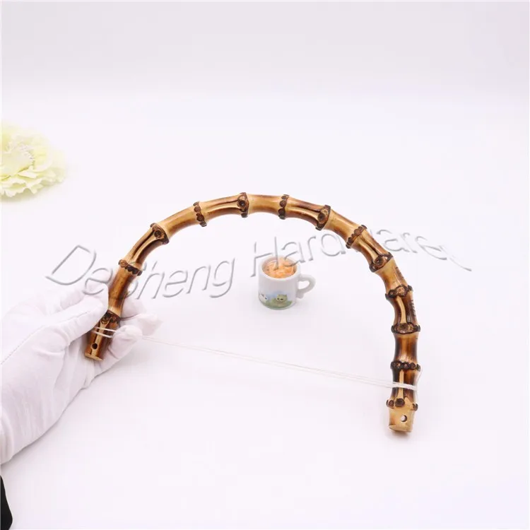 Promotional Fashion Bamboo Bag Handles For Women Purse Natural Handle for Clutch Bags DIY Replace Bamboo Handle For Anybag