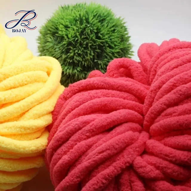 Chenille Yarn 100% Polyester Vegan Chunky Yarn Jumbo Yarn Knitting Materials for Knitting Scarves, Blankets