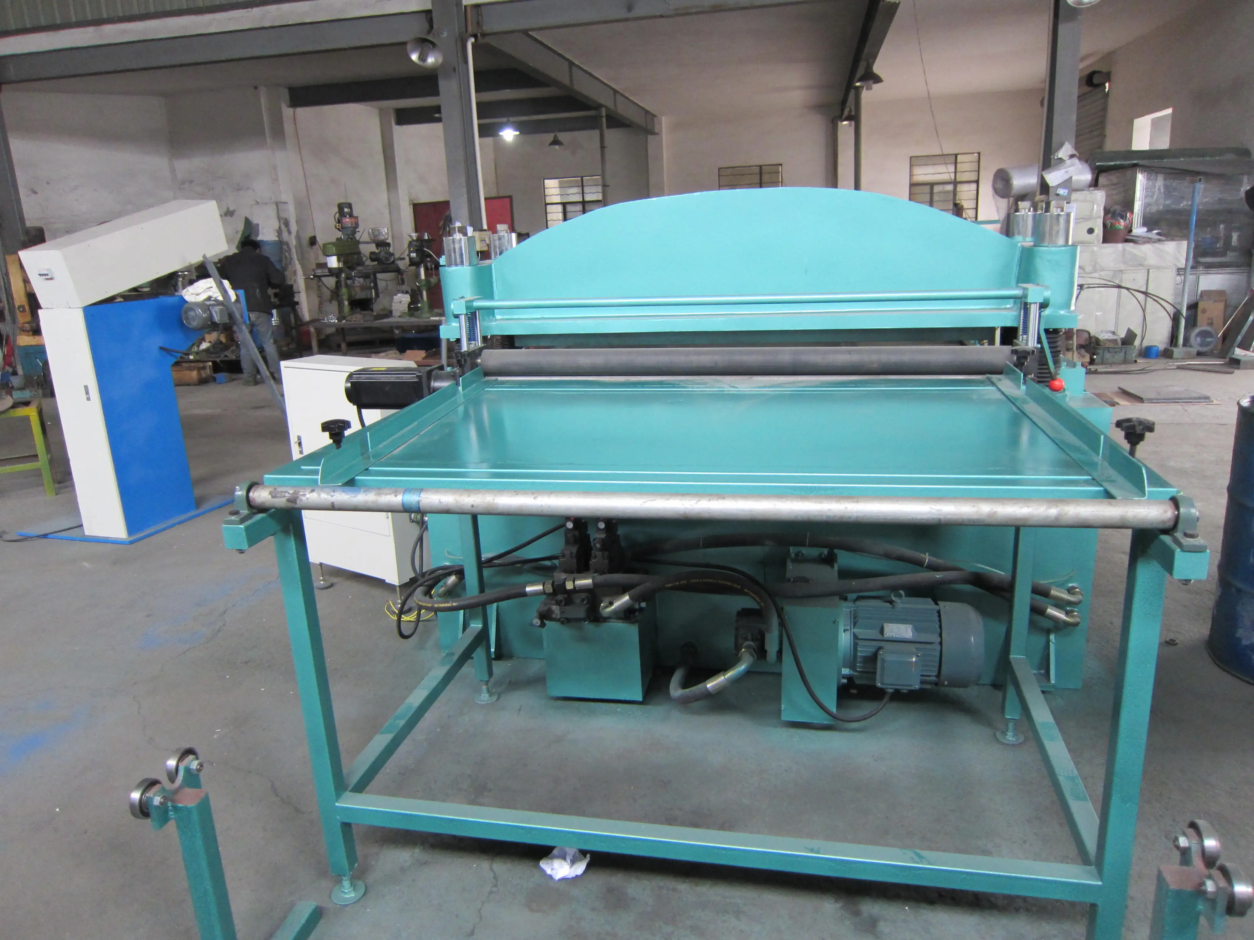 shank flap wheel making machine   semi automatic mounted flap wheel making machine