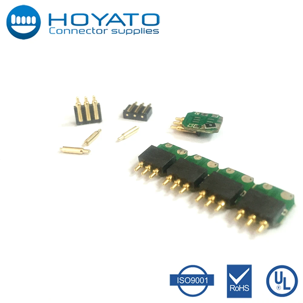 High quality SMT spring loaded 2.54mm pitch magnetic pogo pin battery connector
