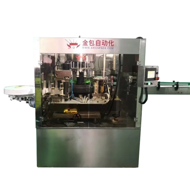 
Factory supply hot melt glue labeling machine for round/flat plastic bottles jars , OPP label hot glue label application 