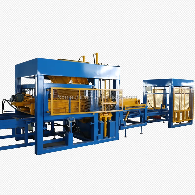 New Technology QT9-15 Automatic Vibrating Mass Production Concrete Brick Machine