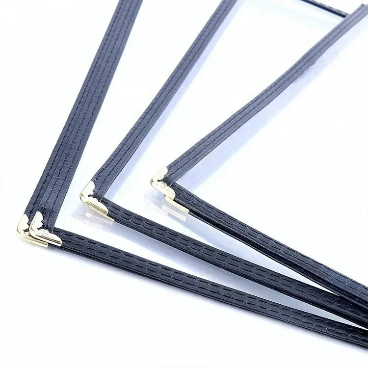 Fancy Customized Folding Clear PVC Menu Covers 2 Page 4 View