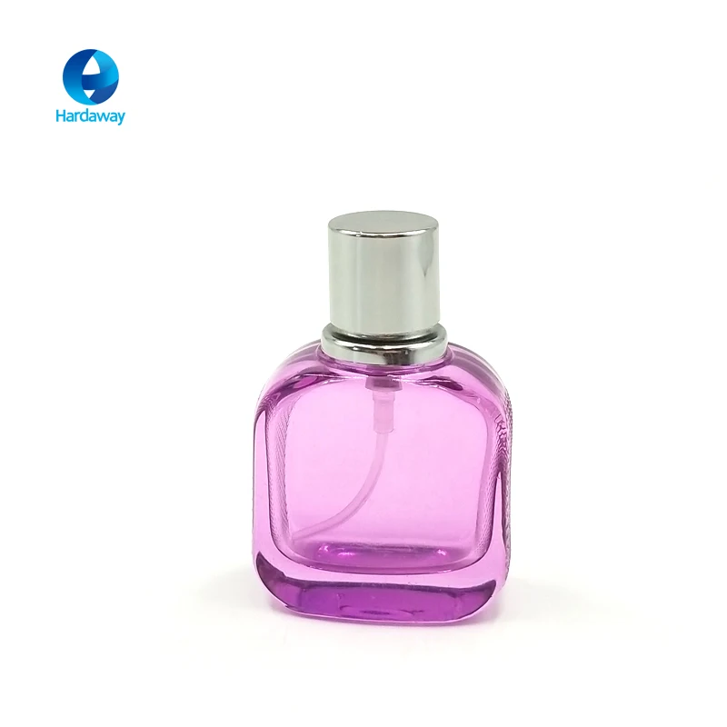 Hot sale antique perfume bottles 30ml 50ml empty glass spray perfume purple bottle with pump for perfume