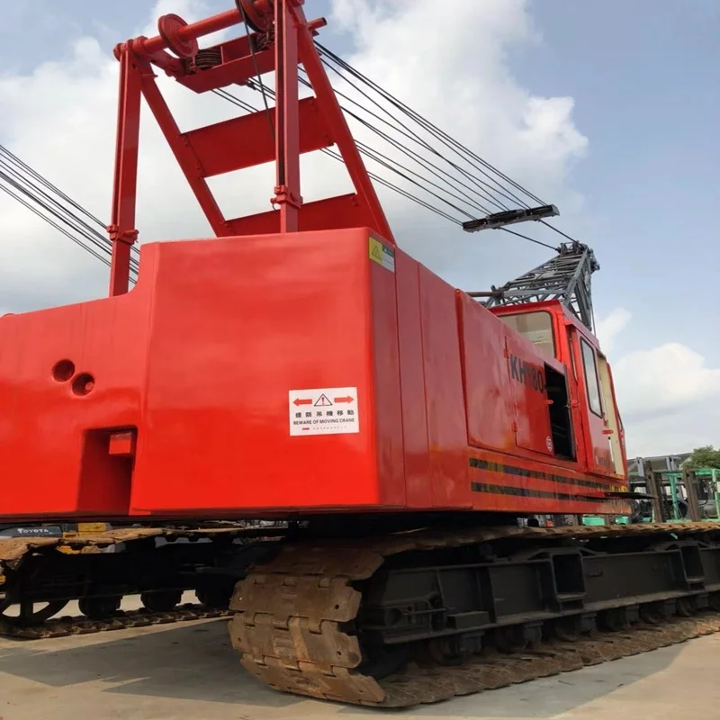 50 тонн, японский бывший в употреблении гусеничный кран hitachi kh180, продажа в Шанхае, Китай