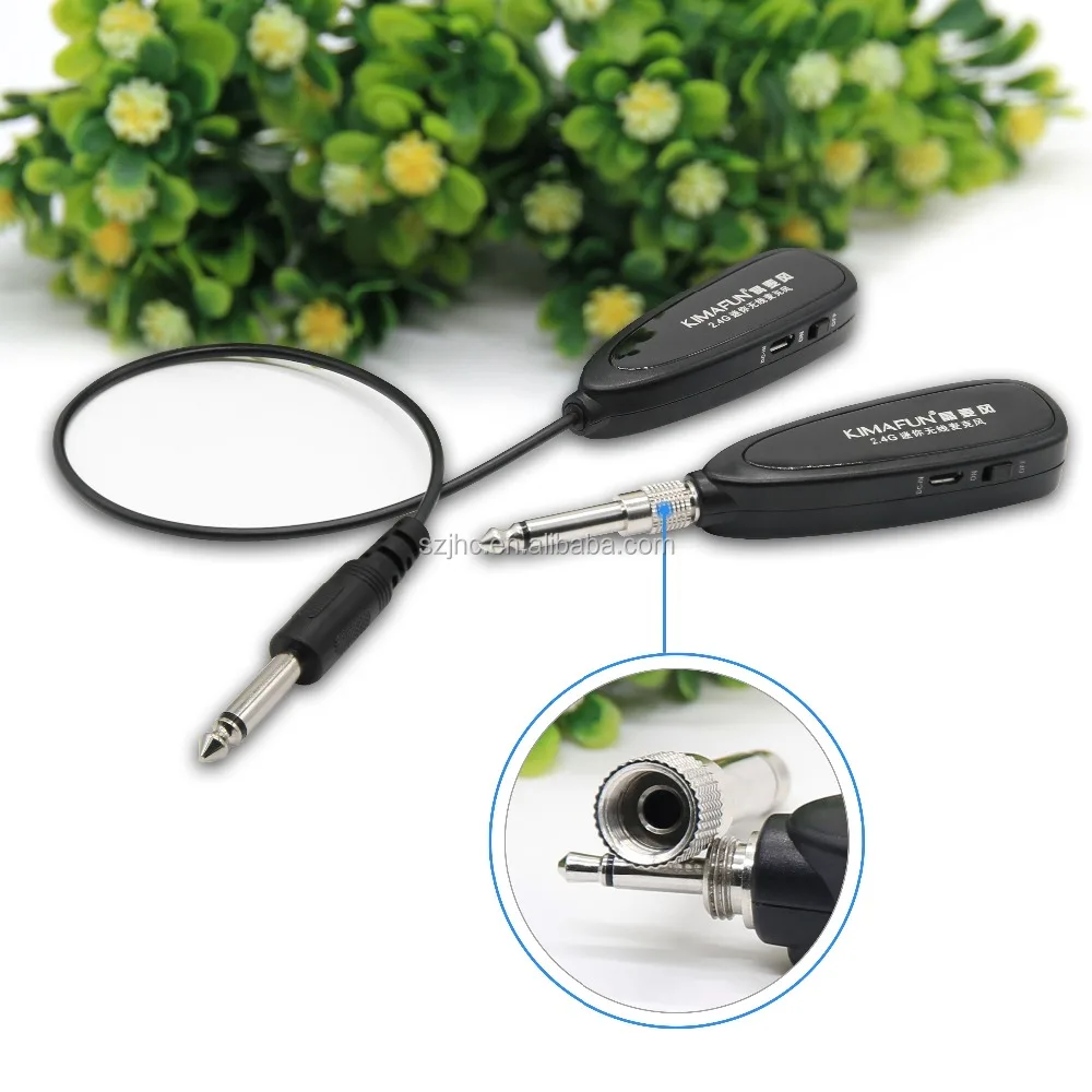
2.4GHz Wireless transmitter Receiver Microphone for Electronic Guitar bass instrument 