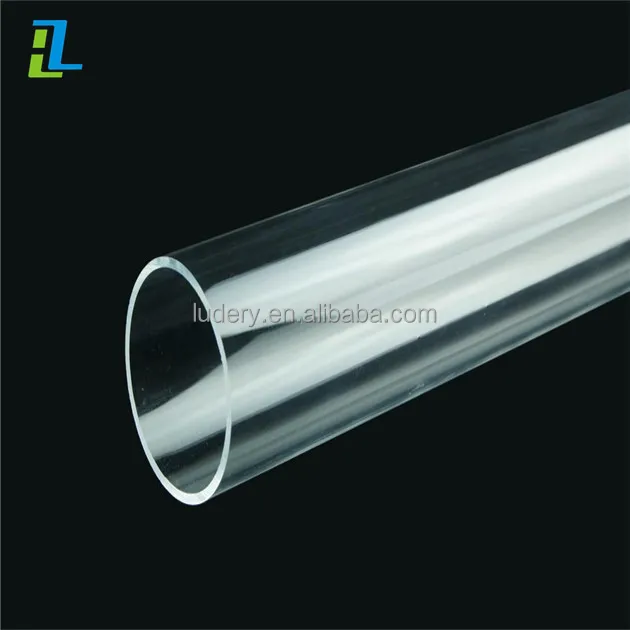 Clear Transparent Decoration Threaded Acrylic Tube and Pipe For Sale