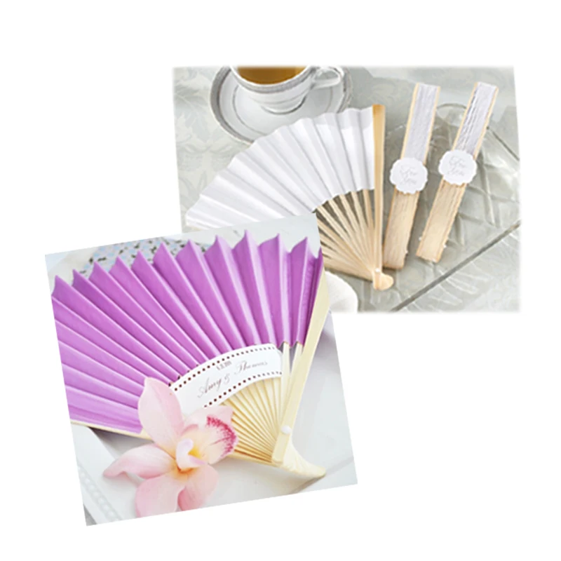 Solid Color Foldable 23pcs Bamboo Ribs Hand Portable Silk Fabric Fans Wedding Party Cheap Gifts Favor with carved