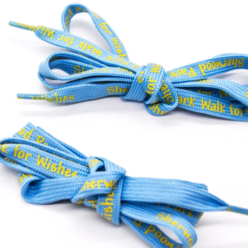 Hot sale customized silk screen  printing design promotional shoe lace