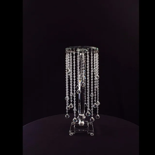crystal wedding beads with flower stand for wedding decoration