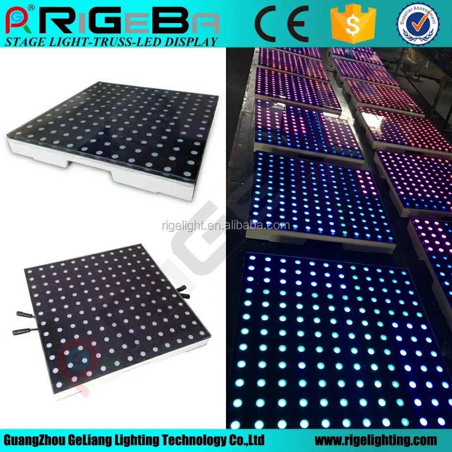 Dicso stage light 50x50cm led interactive sensitive dance floor for wedding party