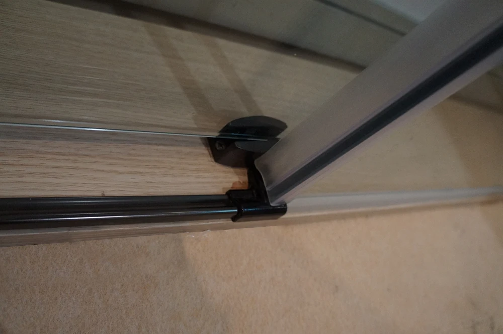 Мягкая раздвижная матовая черная душевая дверь кабина