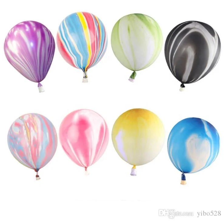 Wholesale Marble Balloon Agate Globos De Latex Custom 100% Natural Latex Balloon Marbling Color Pastel Balloons