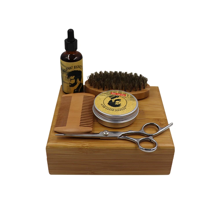 
OEM Private Label Beard Oil Kit for Men Beard and Mustache Care with Sandalwood Comb 