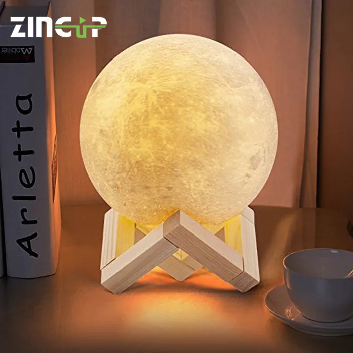 Alibaba Led Lunar Shaped Portable 3D Moon Lamp Night Light Led Light Bulb