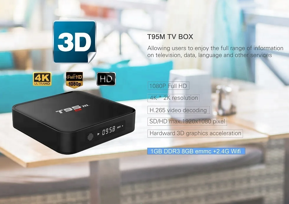 4 ядра smart box S905 Android 7,1 ТВ коробка T95m S905X ГБ 8 умные телевизоры коробка T95