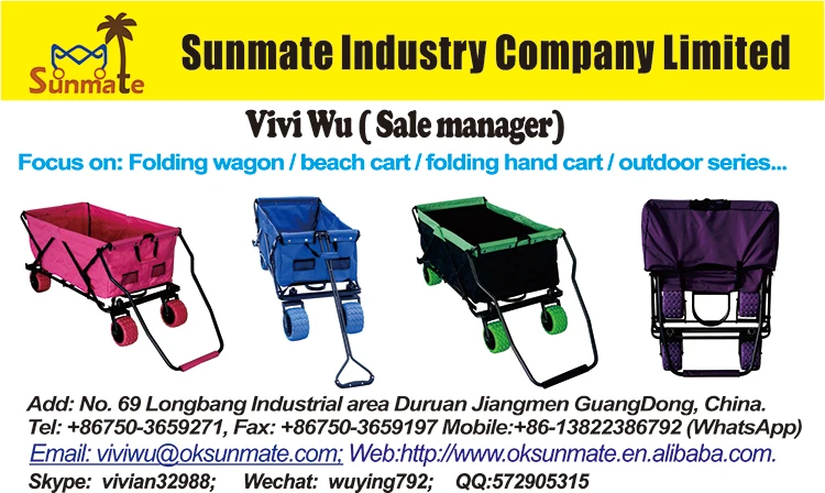  Китайская фабрика ручной складной стул с подвижным охлаждением зонтик транспортировка тележка для кемпинга