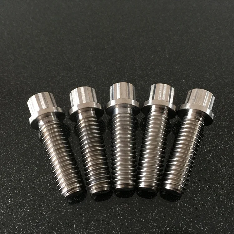 5/16-18 12 Point Flange Head Titanium wheel rim Bolt