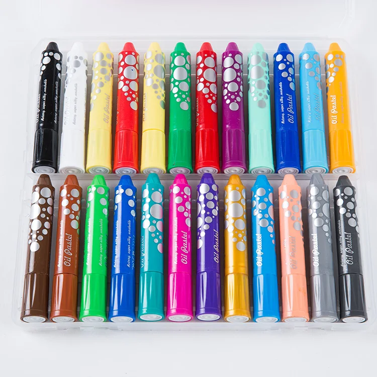 18 pcs colorful crayon set in plastic box wax crayon for kids
