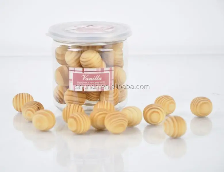 Home fragrance solid shape wooden balls wooden beads air freshener SA-0313