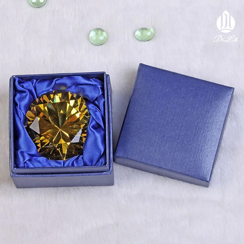 Factory sale DILU Large Shinning k9 Crystal Glass Stone Diamond/bulk glass crystal fake glass diamond for Wedding Paperweight