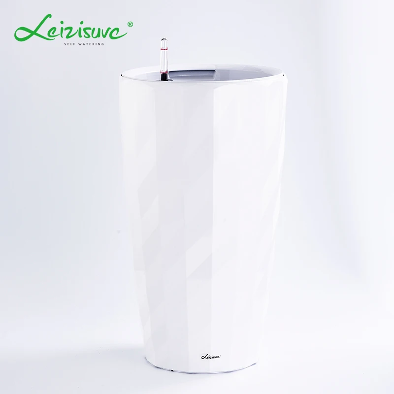 Leizisure Floor Tall Big Plastic Flower Chinese Homes Garden Large Container Fiberglass Planter Pots Vase for Tree