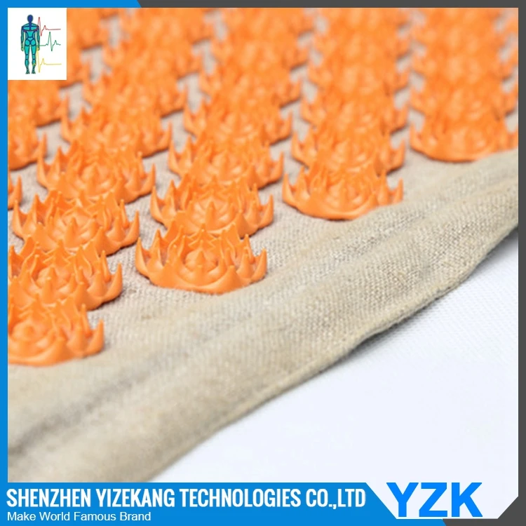 Folding eco-friendly colorful yoga massage mat acupressure mat and pillow set