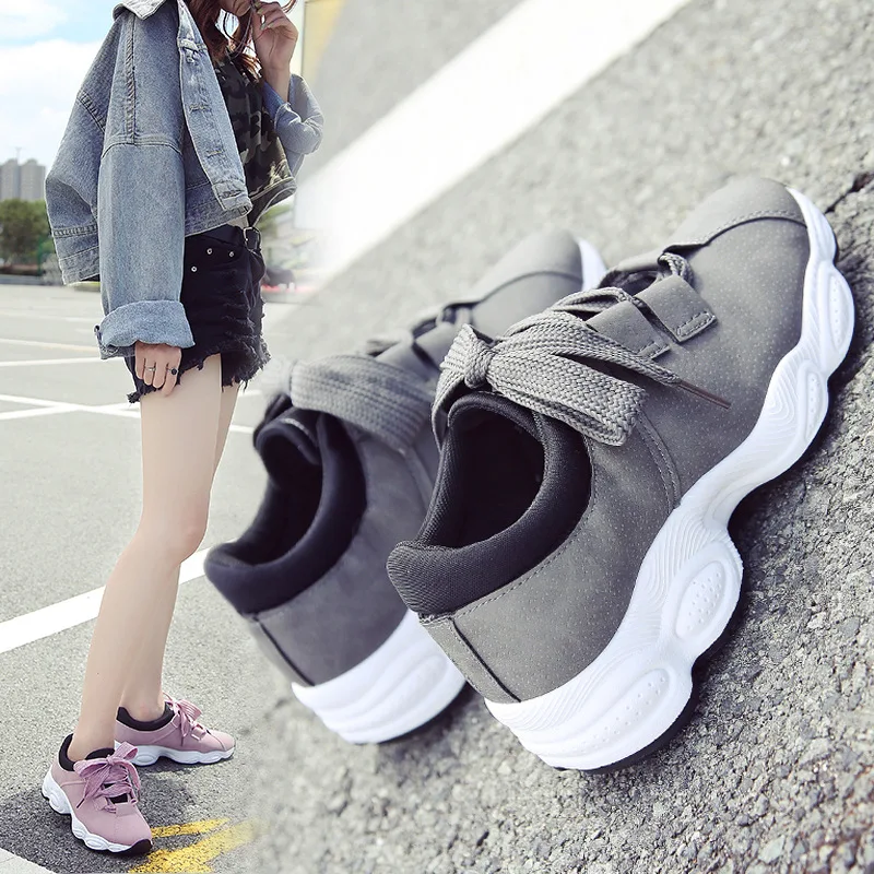 Новейшая модель, трендовые женские кроссовки для девочек, Студенческая Повседневная Спортивная обувь для улицы