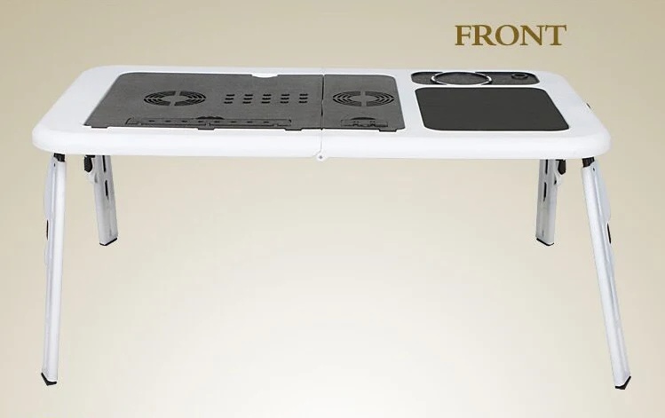 ABS Portable Multi-Angle Laptop Stand Foldable and Adjustable Folding Laptop Table with Fan for Home Office or School Use