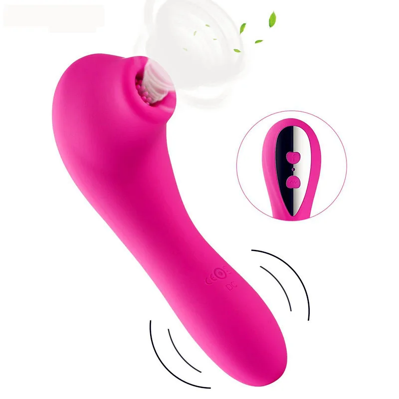 USB Charge Pussy Vagina Tongue Stimulate Female Silicone Vibrating Breast Nipple Clitoris Sucking Vibrator Sex Toys For Women