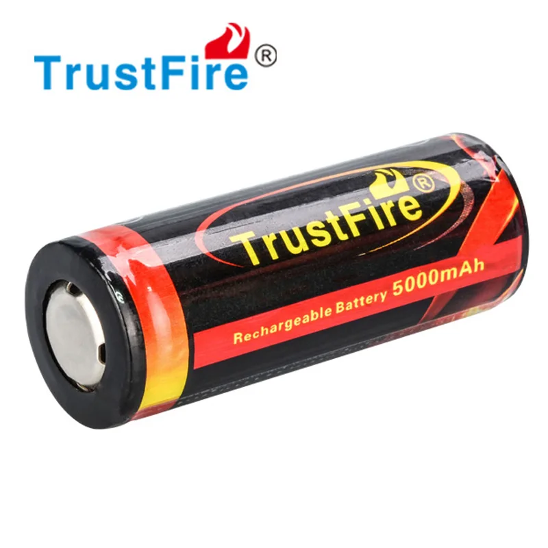TrustFire 26650 5000mAh 3.7V Li-ion Rechargeable Battery with Protection PCB