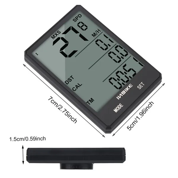 
Multi-Functional Bike Motorbike Computer LCD Luminous Waterproof Odometer Speedometer 