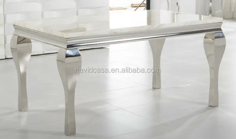 
A8028 Wholesale white marble 8 seater dining table and chair 