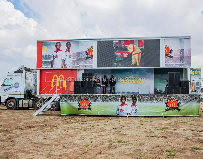 
Outdoor LED Digital Container for Outdoor Events with hydraulic stage - YES-C40 