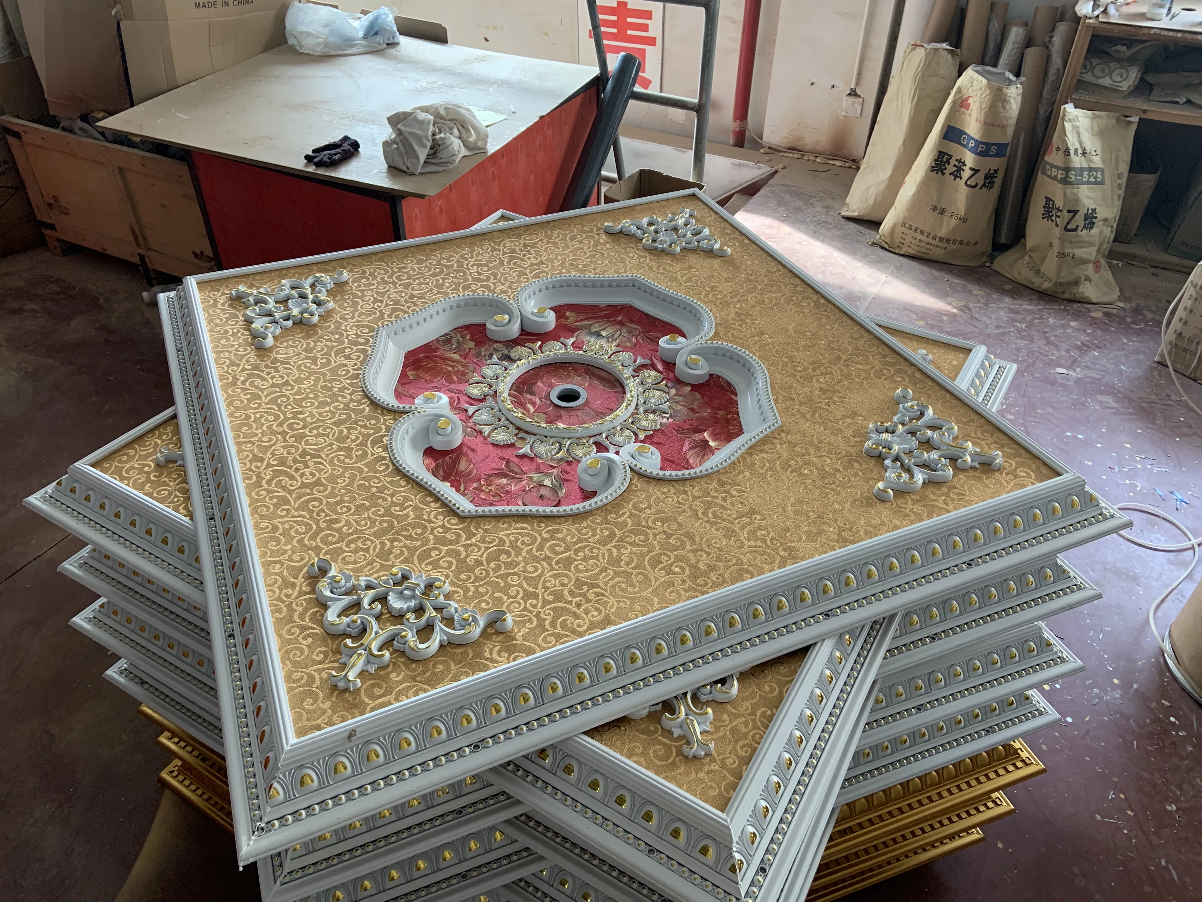 European Style PS Artistic Ceiling Decorations for House Ceiling Design,Classic Artistic Ceiling