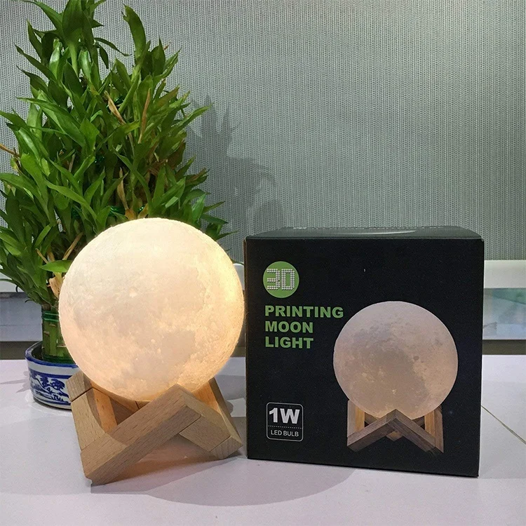 USB Warm and Cool White  Seamlessl 3D Printing Moon Light