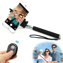 Extendable Self palo Selfie Stick Handheld Monopod +Clip Holder+Bluetooth Camera Shutter Controller for trave take photo