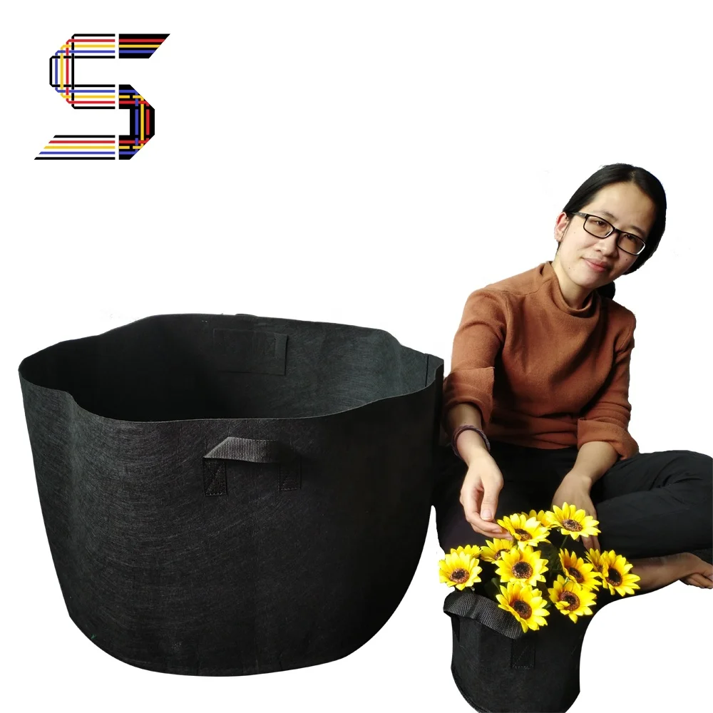 Large fabric macetas 150 gallon balcony flower pots