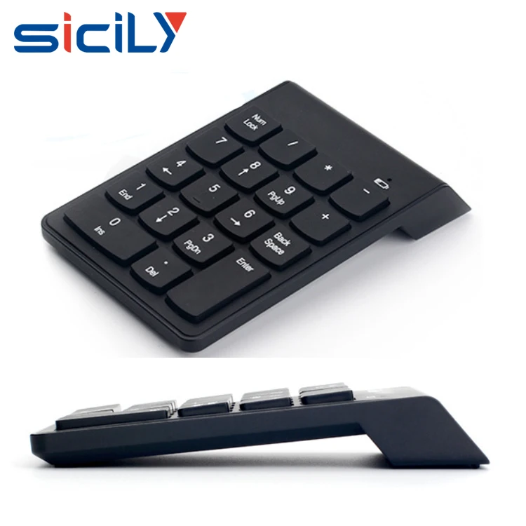 High Quality 2.4G Wireless Numeric Keypad,18Keys USB Financial Numpad Number Pad for Laptop Tablet