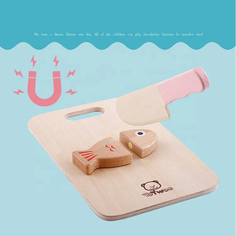 Multifunction Educational Cutting Fish Kids Wooden Ocean Fishing Game Magnets Toys