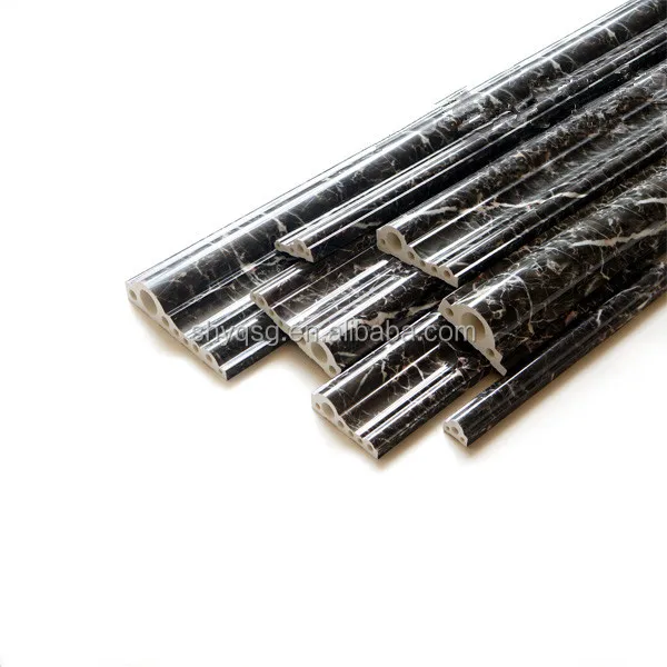 Fireproof Stone Plastic Composite Marble Effect TV Background Wall Frame Mouldings