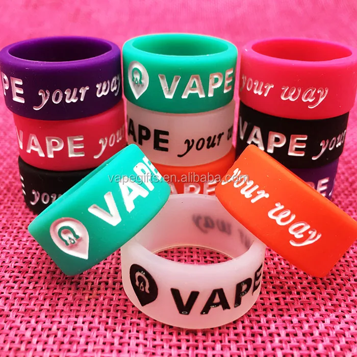 
Promotional gifts cheap price custom your own brand silicone vape bands for tanks 