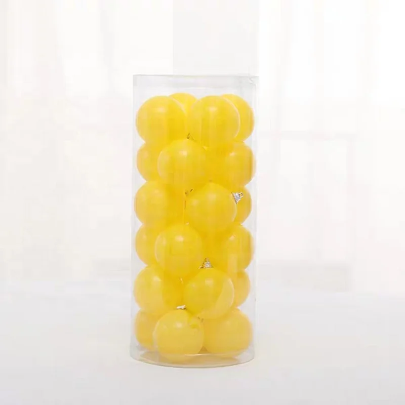 60mm Clear DIY Fillable Plastic Christmas Tree Balls Transparent Embossed Craft Decorations Embroidered Sequined Home Use