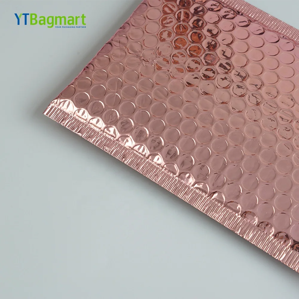 
YTBagmart Postal Courier Express Shipping Mailing Rose Gold Plastic Poly Bubble Mailer 