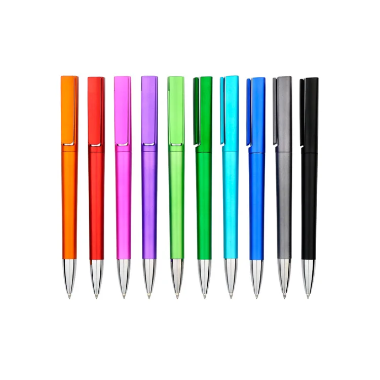 High quality colorful factory price special design ballpoint pen concise color plastic pen
