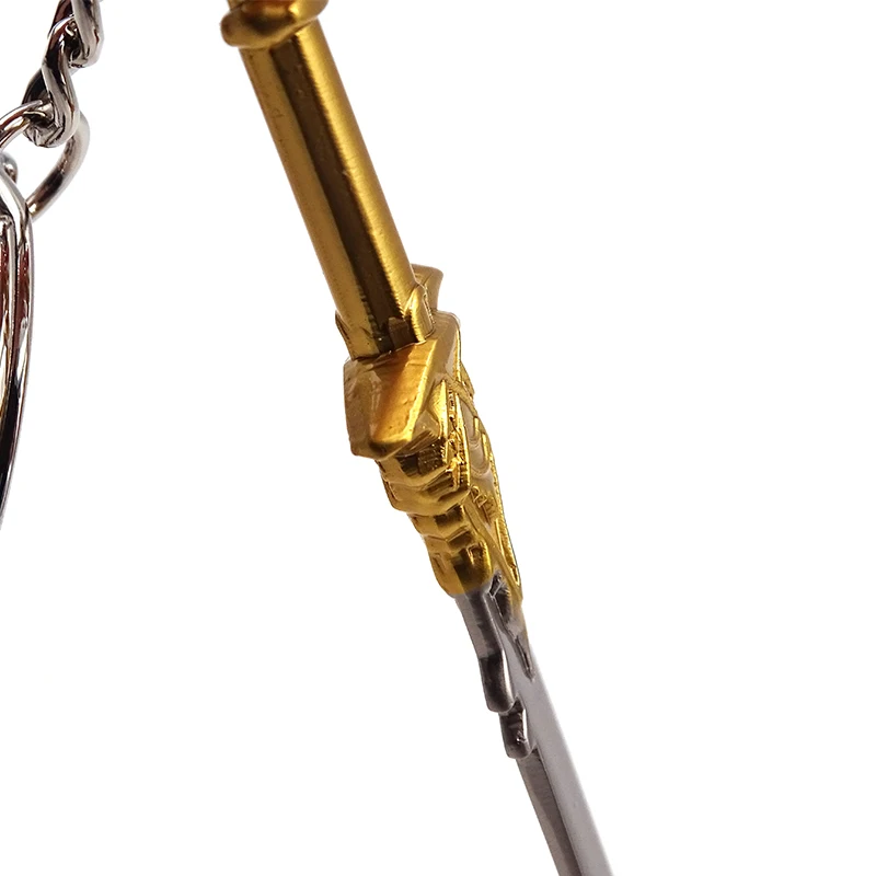 Custom Souvenir 3D Game Sword Weapon Toy Throne Keychain Metal Flat Keyring