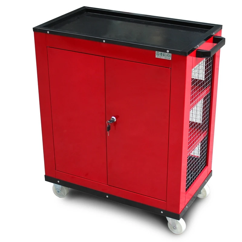 LAOA new wire mesh tool trolley professional network tool car red blue maintenance tool cabinet