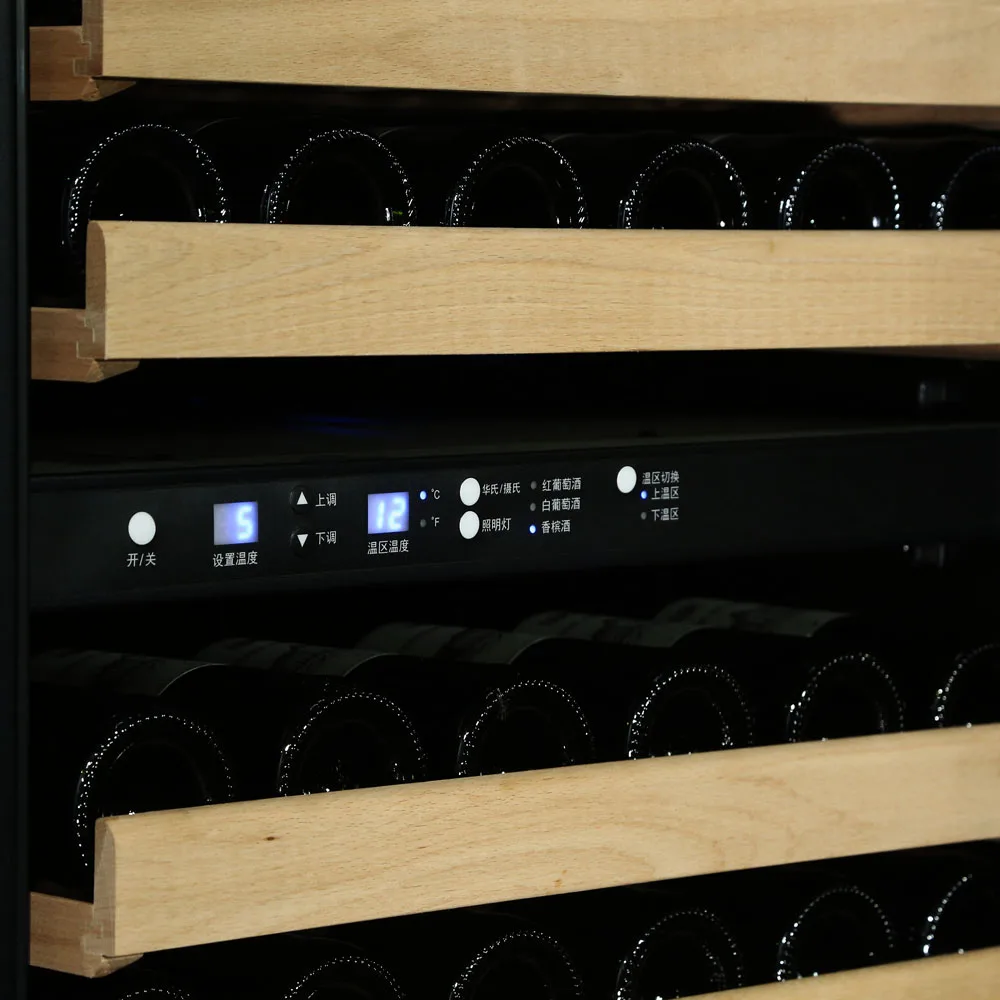 
electric built in red under counter wine refrigerator fridge 