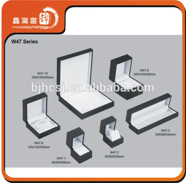 горячего тиснения для роскошный черный браслет ювелирных изделий коробка для упаковки